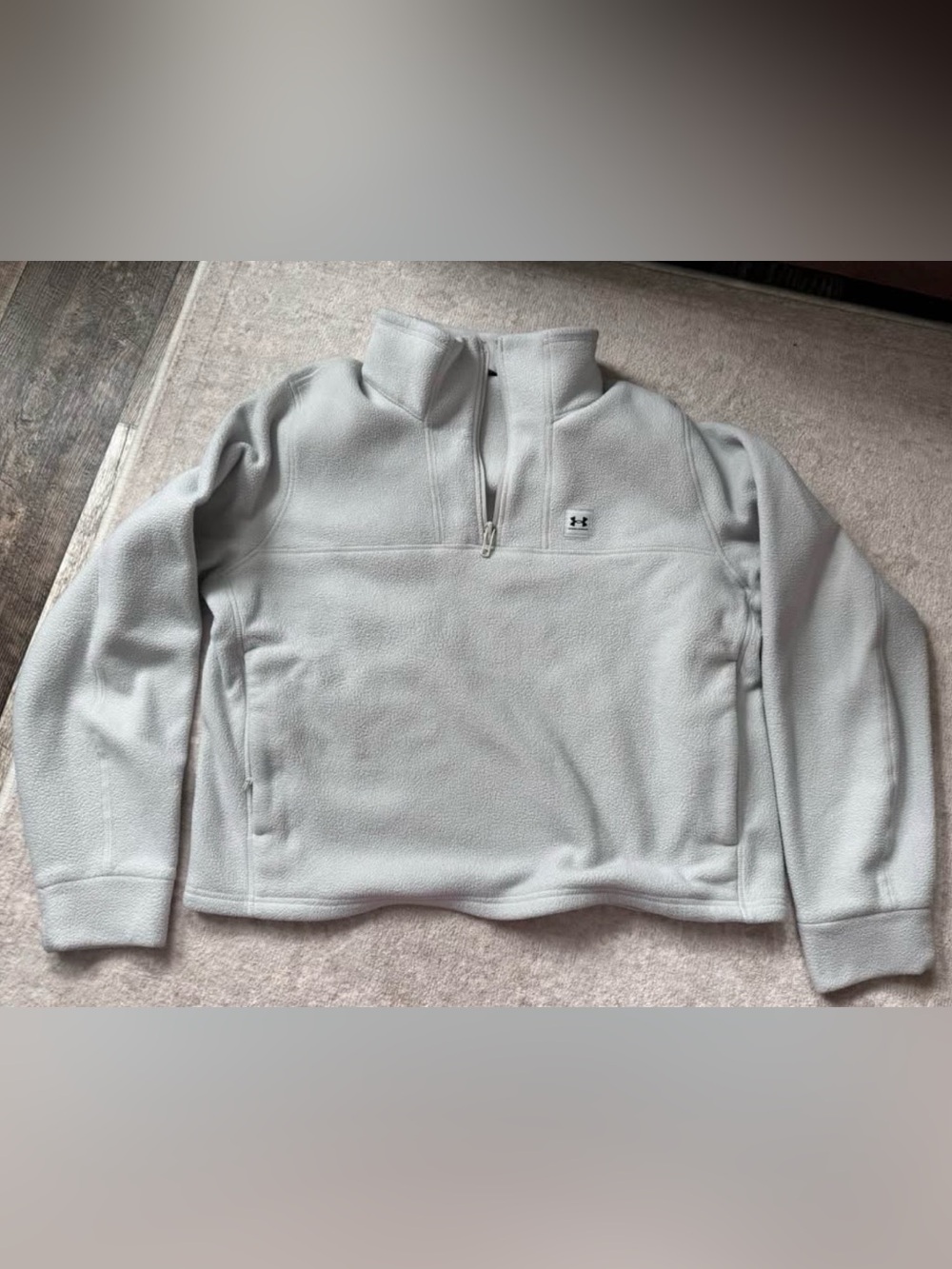 Under Armour Light Gray Half-Zip Fleece Pullover